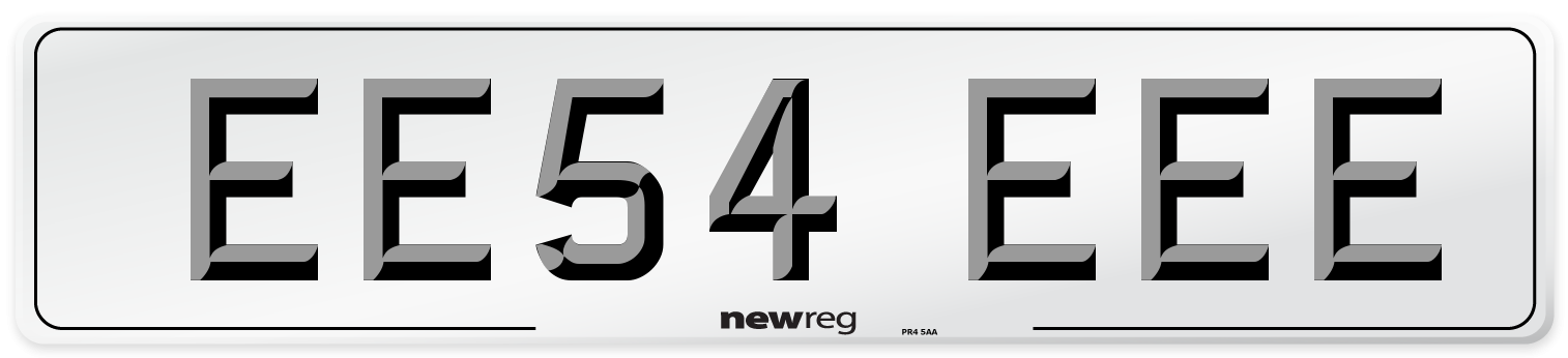 EE54 EEE Number Plate from New Reg